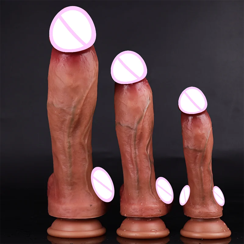 Oversized Soft  Realistic Thick Dildos Gay Sex Toys for Women Suction Cup Big Dick Anal Plug Vaginal Masturbators Silicone Penis