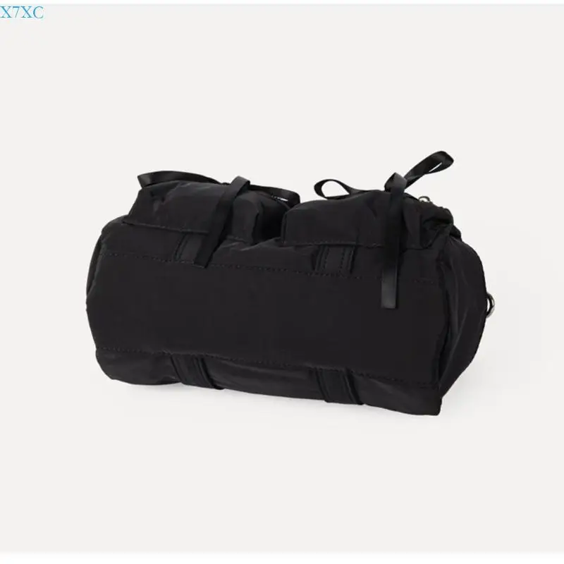 

X7XC Versatile Nylon Crossbody Bag with Adjustable Strap Multi Pocket Bowknot Handbag