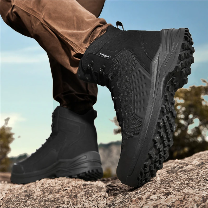 Men'S Training Shoes - Winter-Wanderstiefel für Herren, hohe Kampfstiefel, schneeabweisende