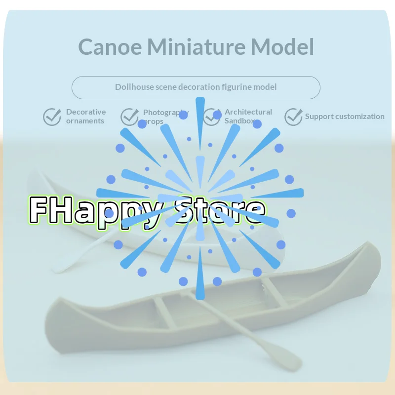 [MA]1 Set Office Desktop Figurines Canoe Ornament Dollhouse Plastic Sailing Boat Model Miniature Landscape Home Decoration[MA]