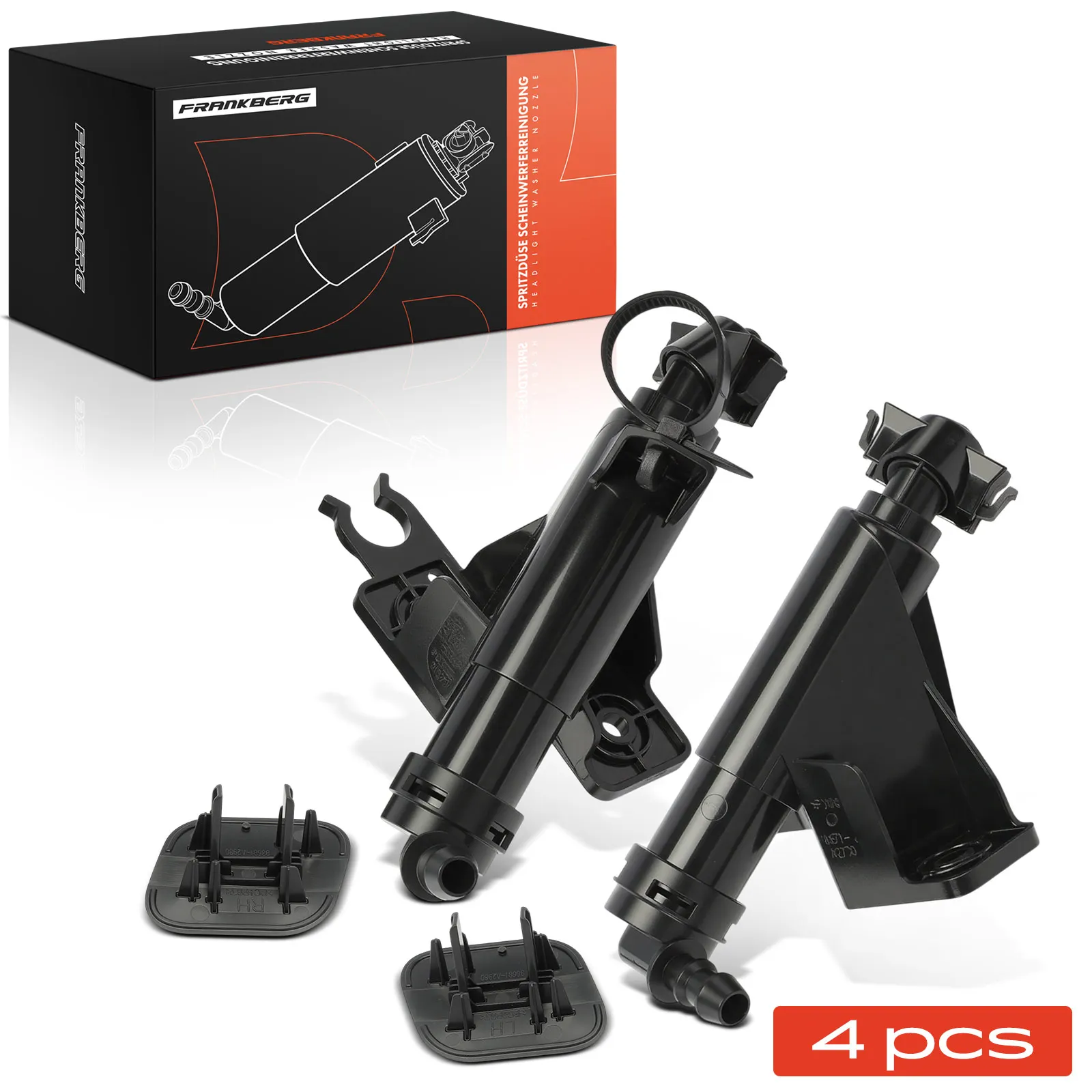 Frankberg 4x Wash Water nozzle koplampen reinigen voor links rechts voor Kia Ceed 2012-2016