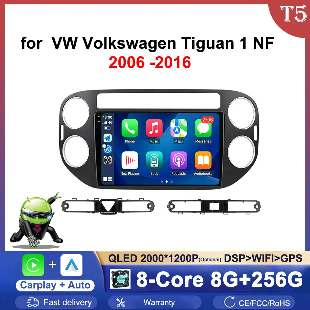 

Android OS for VW Volkswagen Tiguan 1 NF 2006 - 2016 Car Radio Multimedia Video Player IPS Touch Screen WiFi Auto Accessories