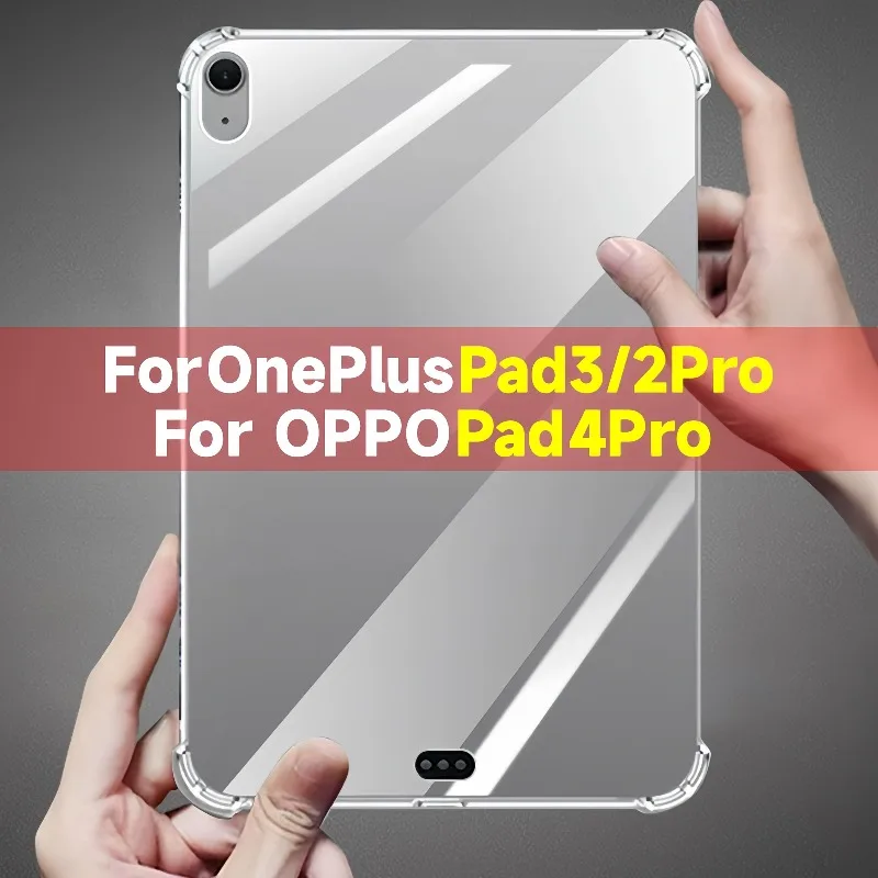 

Clear Case for OnePlus Pad 3/Pad 2 Pro OPPO Pad 4Pro 13.2inch Slim TPU Clear Transparent Back Protective Cover Tablet Shell Case