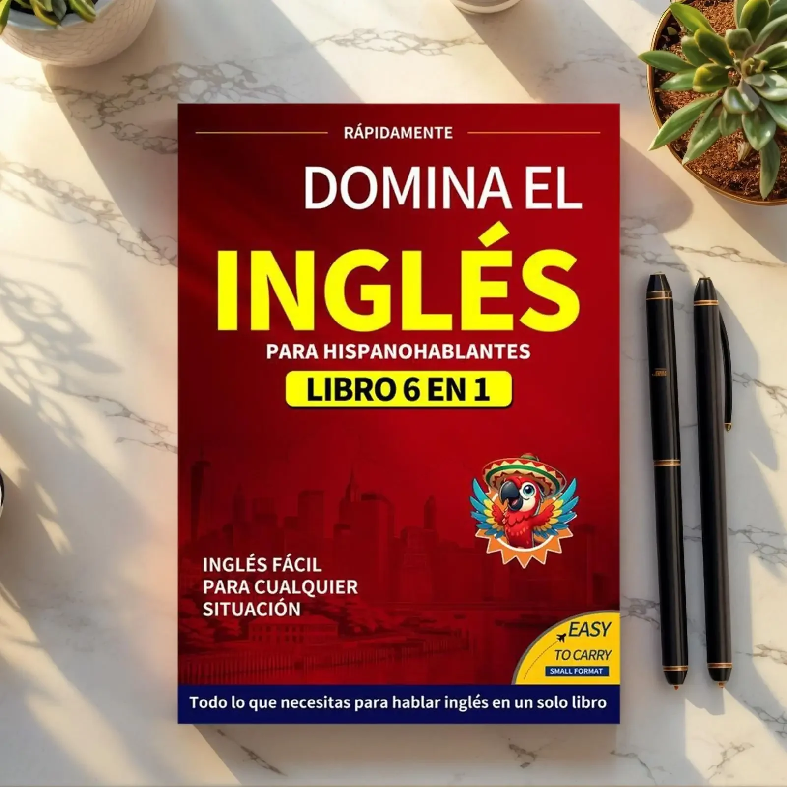 English Books for Beginners 6-in-1 Spanish Edition English Workbook Easy Language Learning Dictionary Study Supplies for Reading