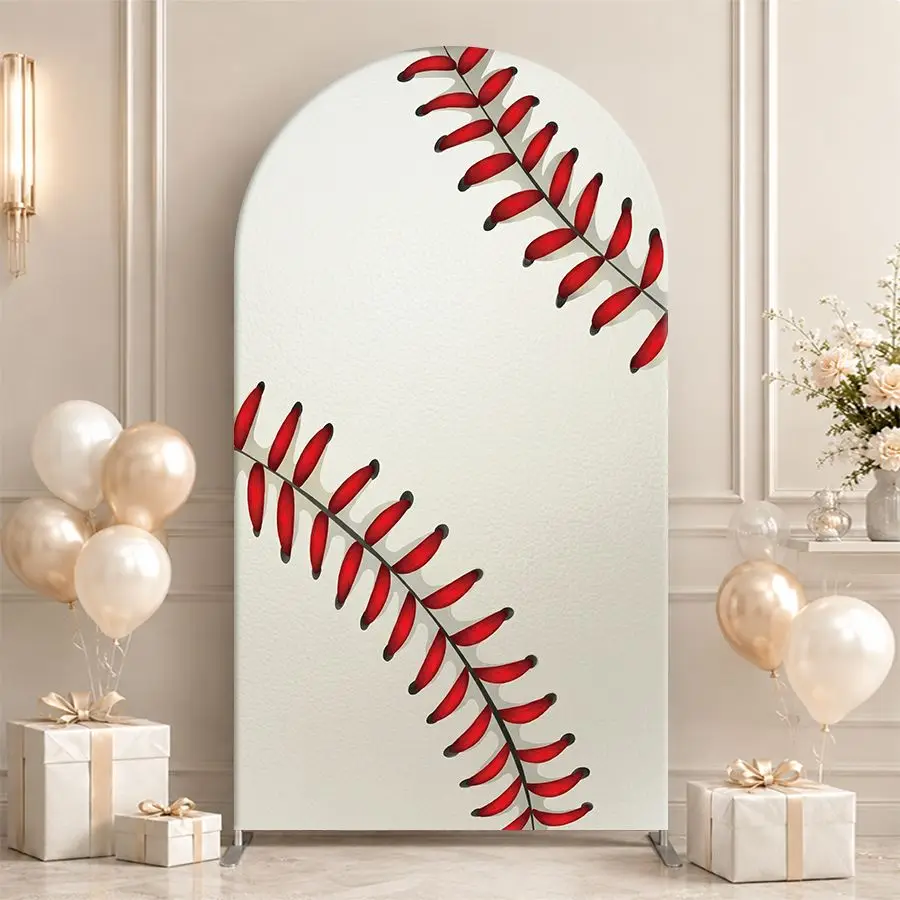 Baseball Arch Backdrop Cover Party Backdrop Fabric Cover Birthday Party Graduation Photo Booth Wall Background Party Decoration