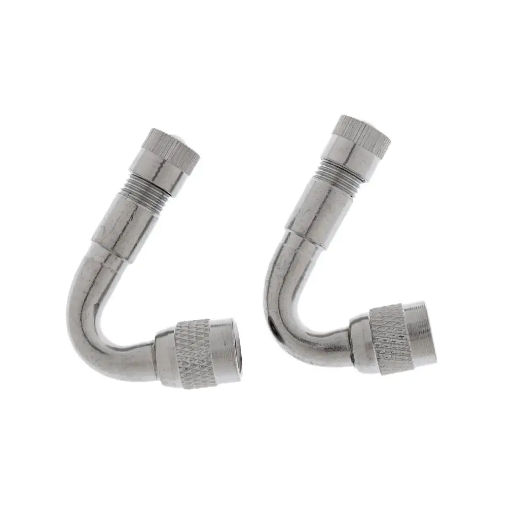 2 Pieces Tyre Valve Extension 45/90/135 Degree Adaptor Car Motorcycle Tire Wheel Stem Extender