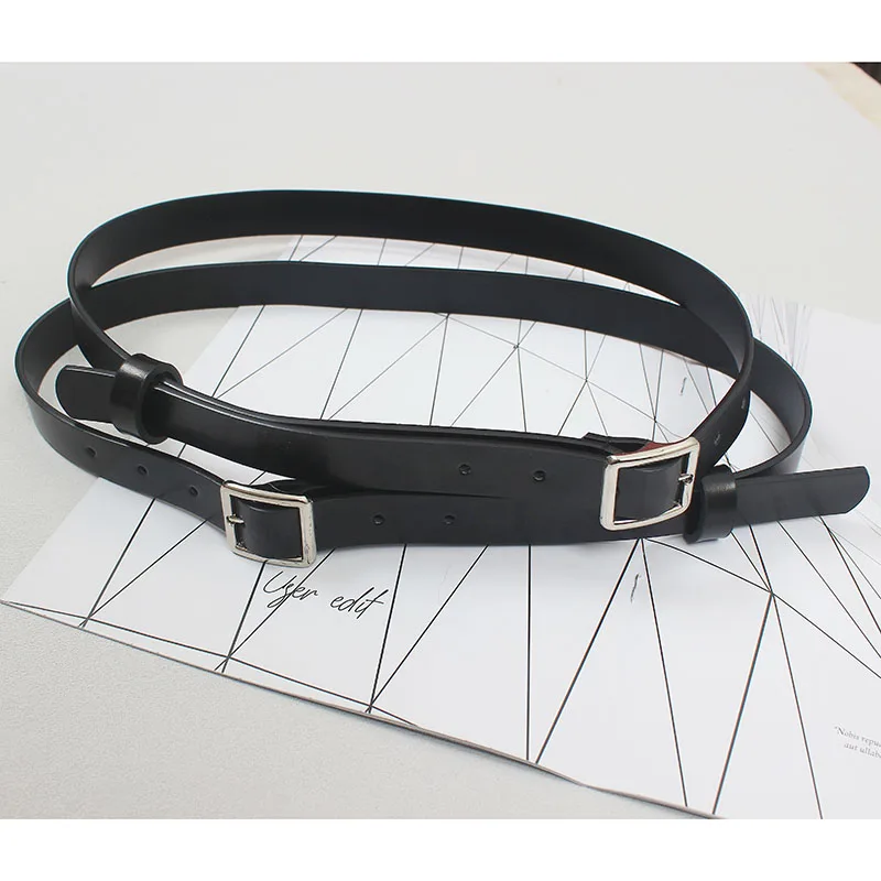 Women's Runway Fashion Black Genuine Leather Cummerbunds Female Dress Corsets Waistband Belts Decoration Wide Belt R967