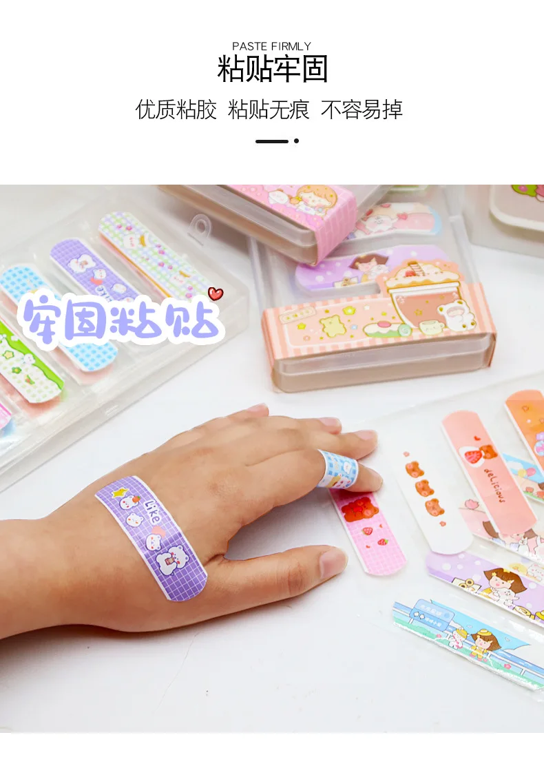 Cute Cartoon Band Aid, Waterproof, Breathable, Adhesive Bandages, First Aid Emergency Kit for Kids, 160 Pieces