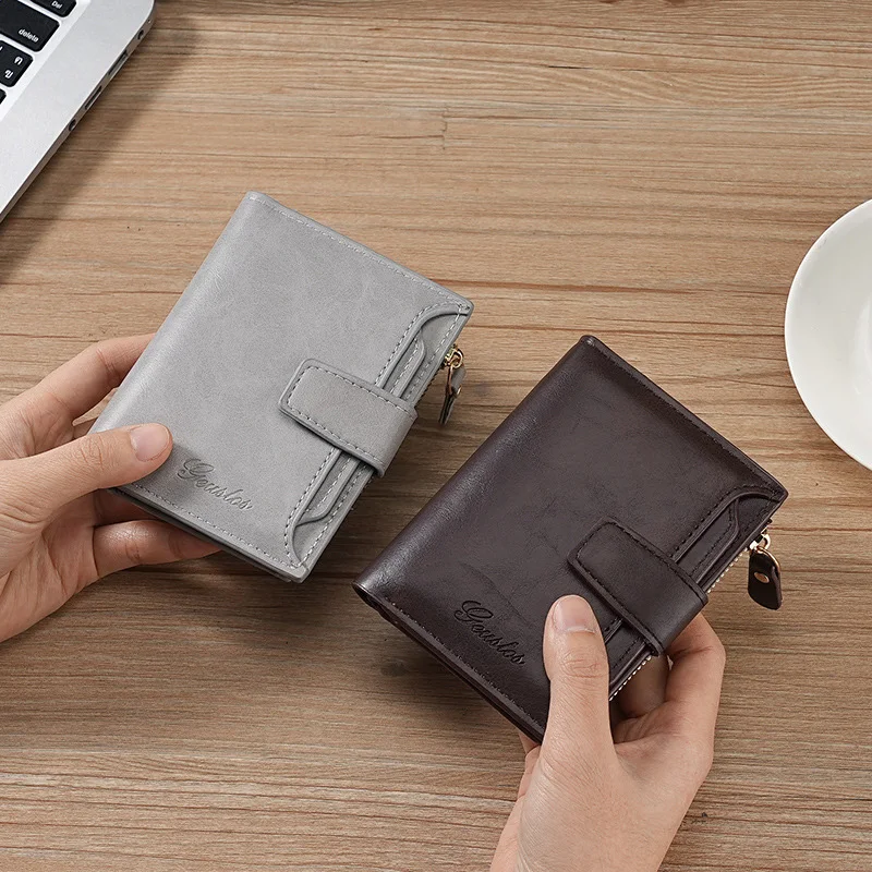 

WERLLANDS Retro Style PU Leather Multi-Card Slot Wallet Zipper Coin Purse Card Holder Key Case