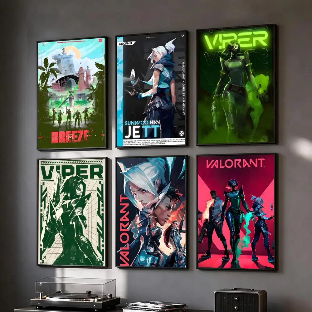 game Valorant Poster Poster HD Printing Vintage Luxe Home Decor Wall Art for the Living Rooms Entryways Gift