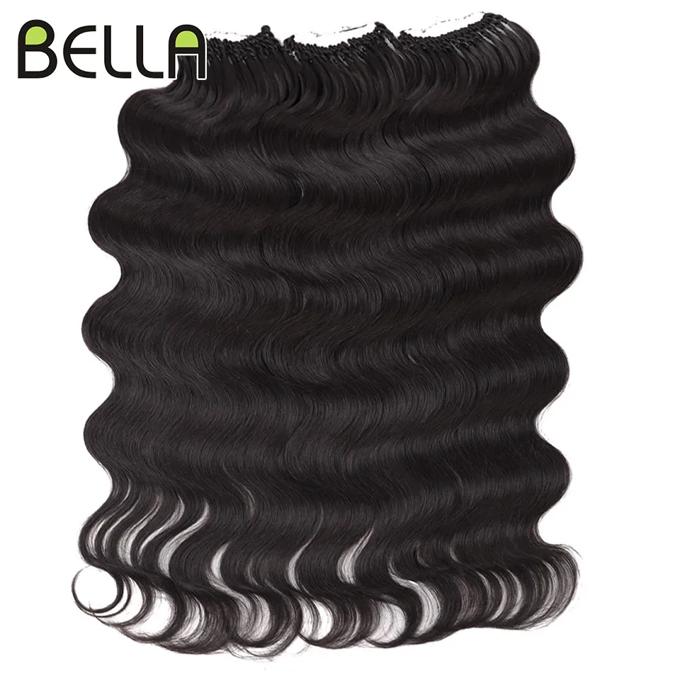 Bella 24 Inch Body Wave Crochet Hair Synthetic Goddess Crochet Braids Hair Natural Wavy Ombre Blonde Braiding Hair Extensions