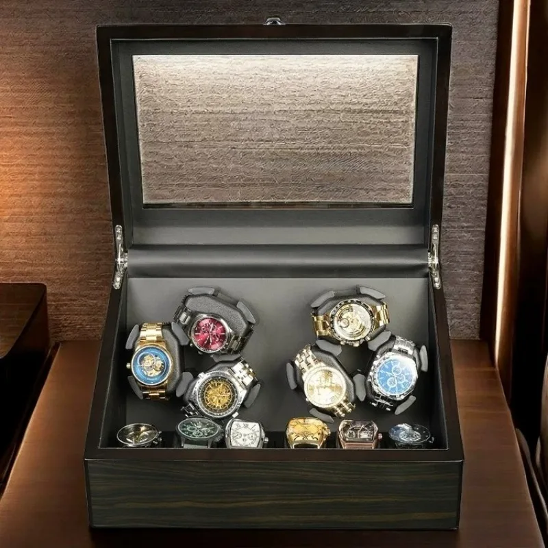 Automatic Watch Winder 12 Slots Mechanical Watch Winders Led Lights Silent Watches Winders Luxury Watches Storage Display Box