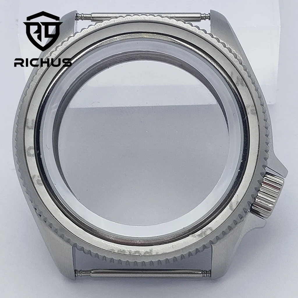 Cassa per orologio RICHUS NH35 Cassa per orologio da 37 mm Corona alle 4 con lunetta in vetro zaffiro adatto al movimento NH34 NH35 NH36