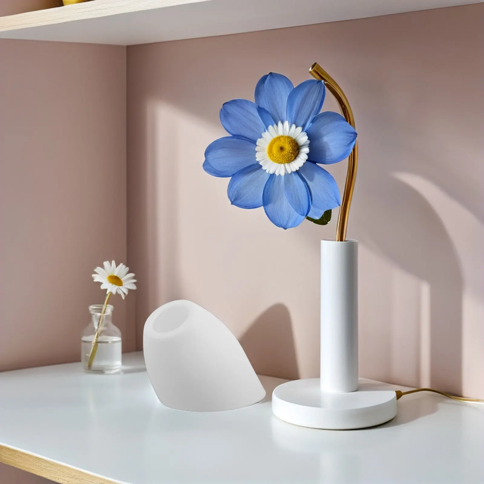 

4Pcs White Inclined Horseshoe Lamp Shades Plastic Replacement Floor Lamp Shade Covers 32Mm 35Mm Center Hole Light Clip Shade