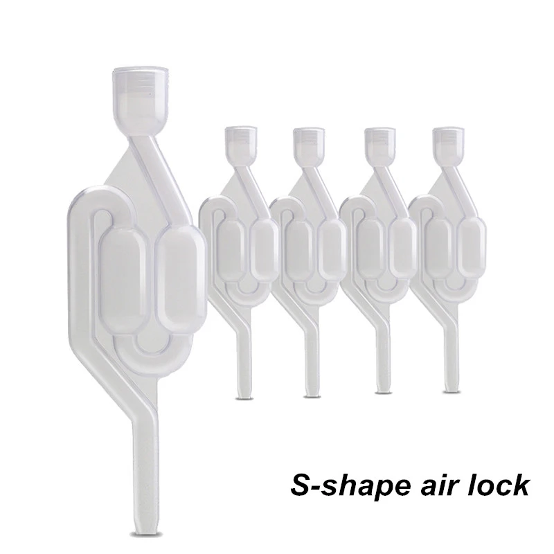 Home Brewing Airlock Carboys & Fermenters Seal Valve Fermentation Wine Making Tools Food Grade S Shape One-Way Exhaust Valve