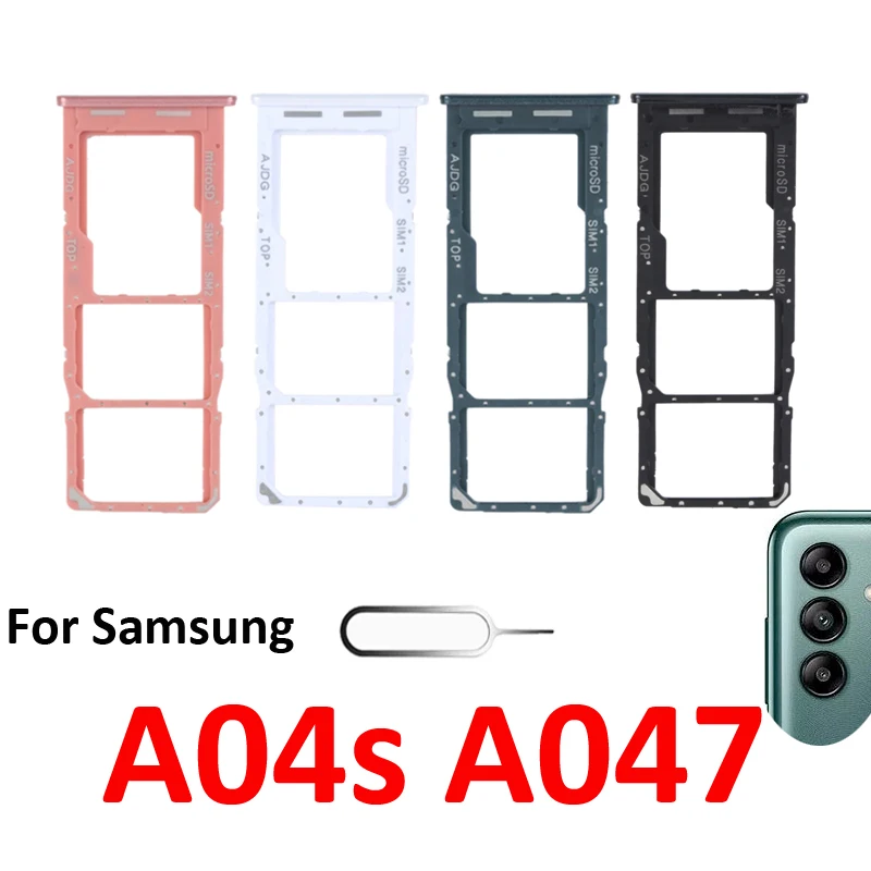 For Samsung Galaxy A04s A047 A047F A047M Phone New SIM Card Tray Micro SD Chip Card Slot Drawer Holder Pocket Parts Black Green