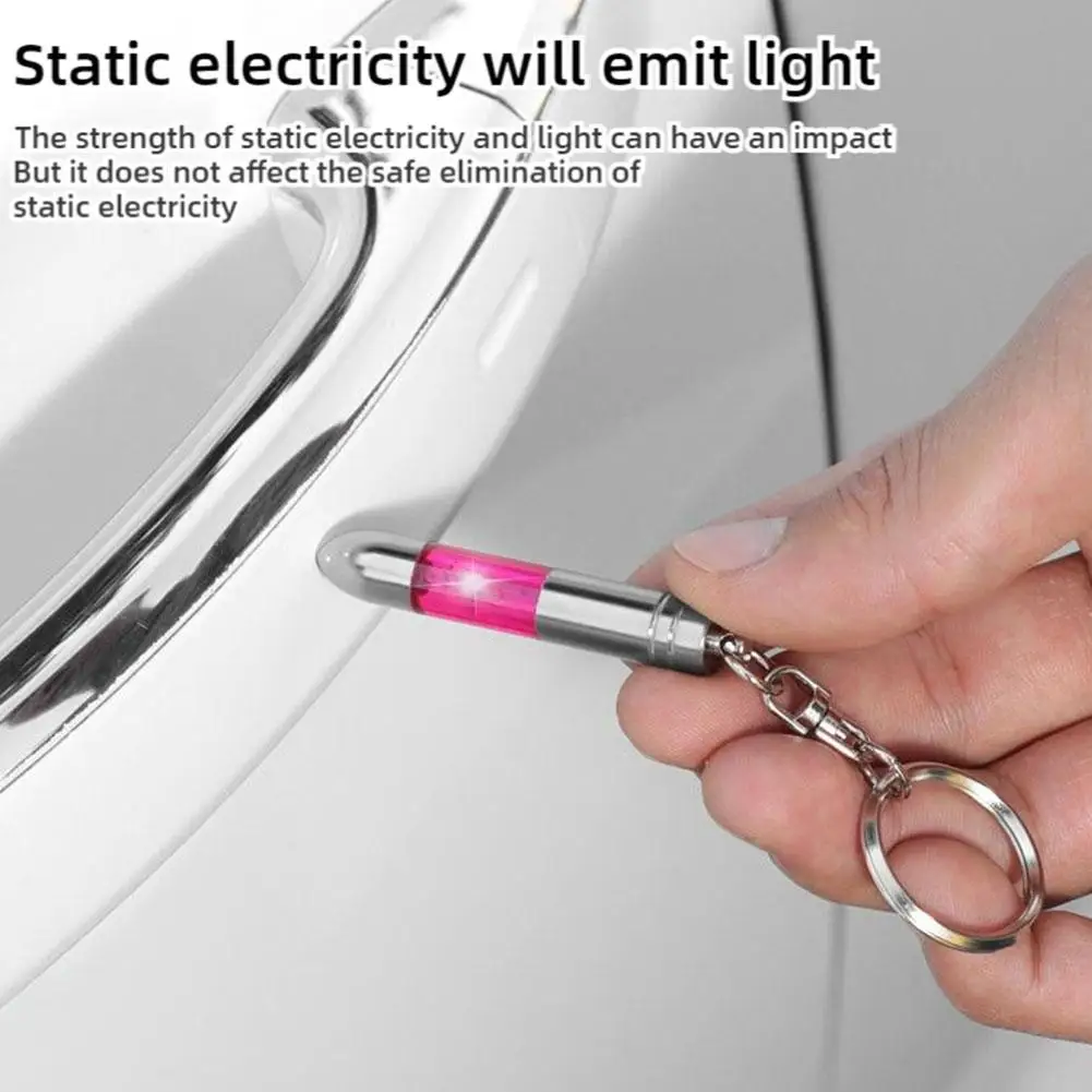 Llavero Antiestático Abaodam 2 Piezas - Descargador De Electricidad Estática Para Coche Y Llaves, Color Rojo, Tamaño 5.4x1x1 Cm