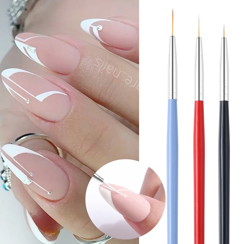 3PCS/Set New Nail Brush Art Line Painting Pen 3D Tips DIY Acrylic UV Gel Brushes Drawing Design Manicure Painting Nail Art Tool