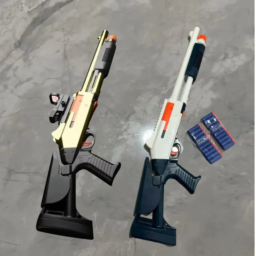 XM1014 shell throwing soft shell gun simulation boys' and children's toy gun S686 double barreled rifle spray Toy Gun