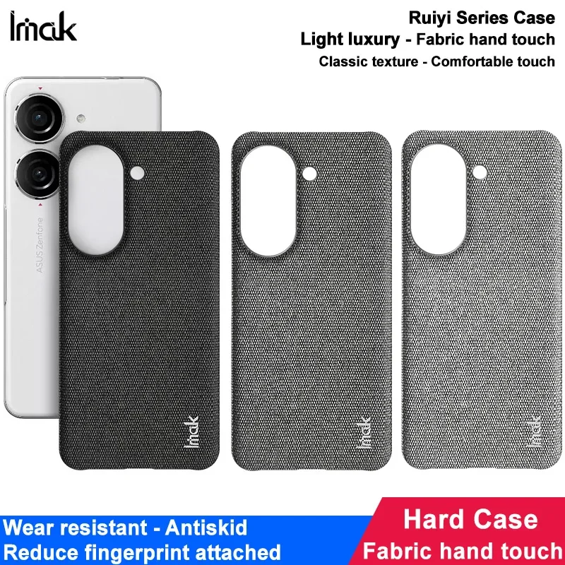 Zenfone10 Zenfone 9 11 Ultra 5G IMAK Fabric Pattern Back Panel for Asus Zenfone 10 Case Zenfone9 Zenfone11 Hard Matte Phone Etui