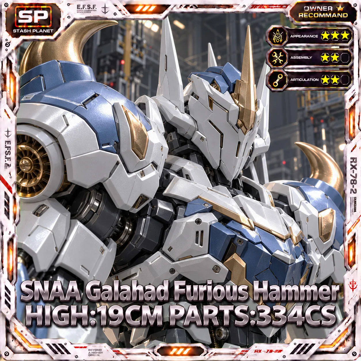 FAST SHIP / SNAA Galahad Furious SC-010 1/144 Knights of The Round Table Assembly Model Kit (STASH PLANET)