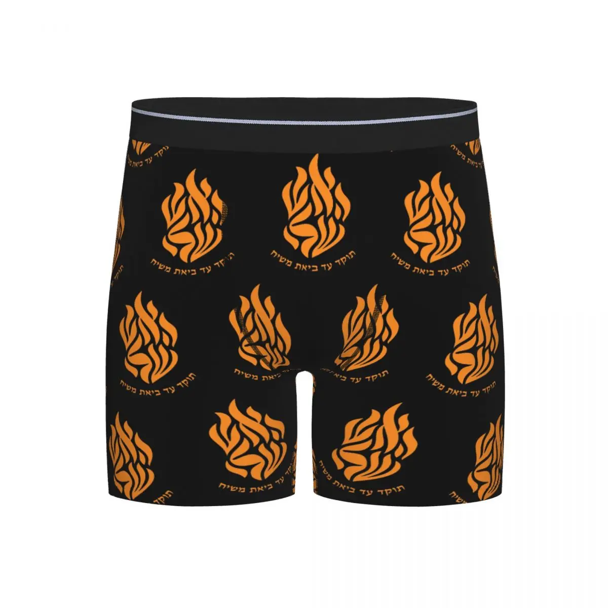

Long Boxer Underpants Shorts My Fire Rebbe Nachman Hebrew Panties Male Breathable Underwear for Homme Man Boyfriend Gifts