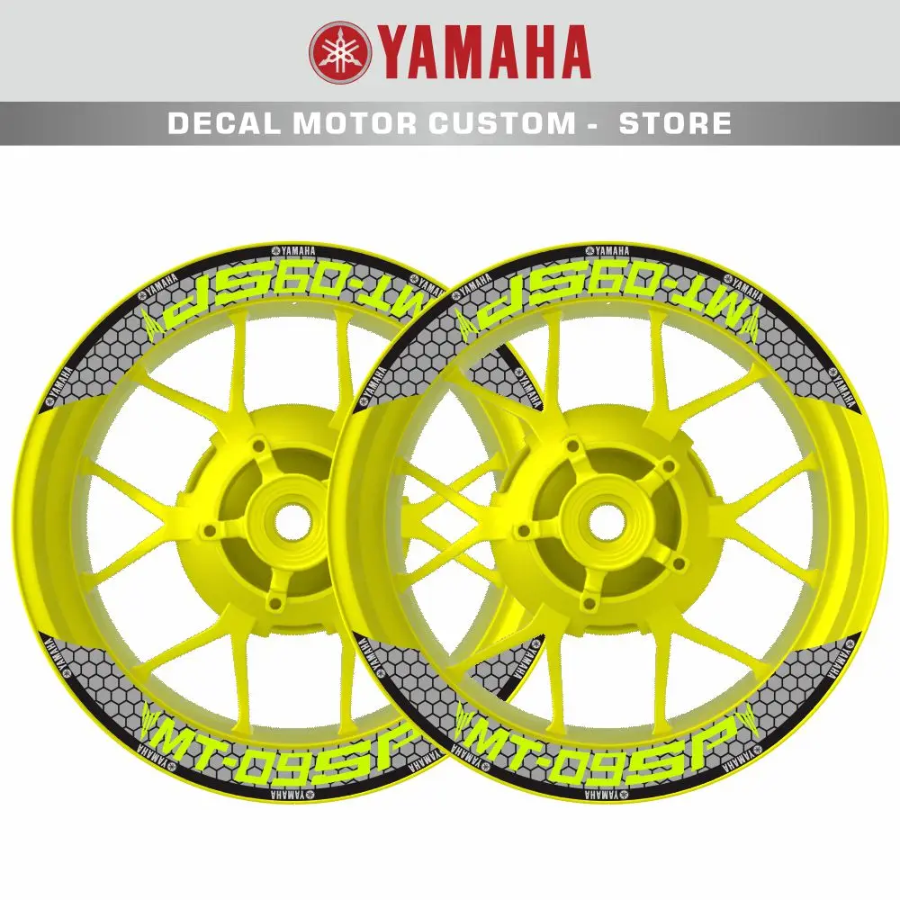 

Multi color selection 8 pieces decals stripes for front + rear rim RIM DECAL STICKERS 2-Piece Decals For YAMAHA MT09 SP MT-09 SP