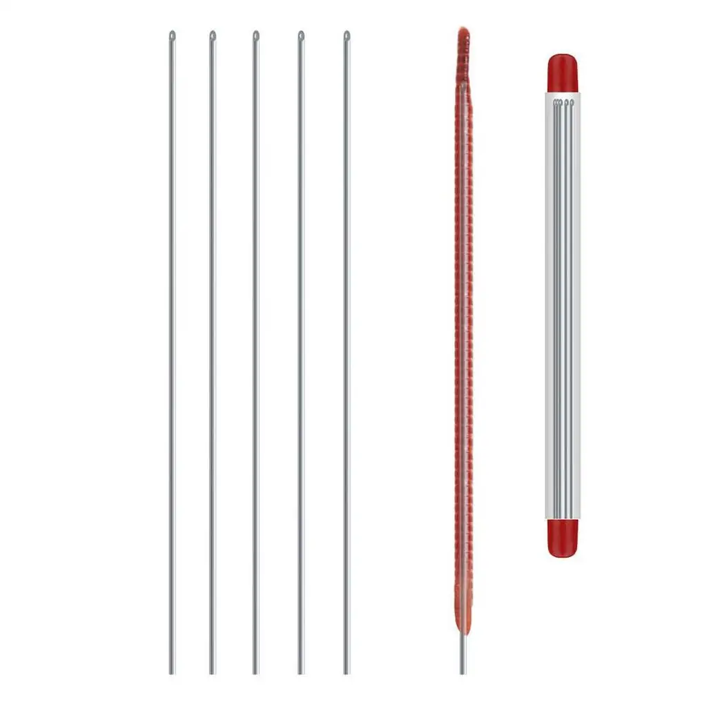 Stainless Steel Earthworm Needle Drill Kit Live Bloodworm Baiting Tool Fishing Tackle Device for Outdoor Angling Clips view 3