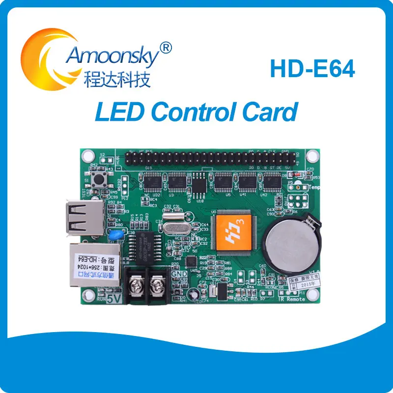 

HD-E64 HUB08 HUB16 Ethernet & USB port Single color control card 1024*256 LED display control card Huidu E64
