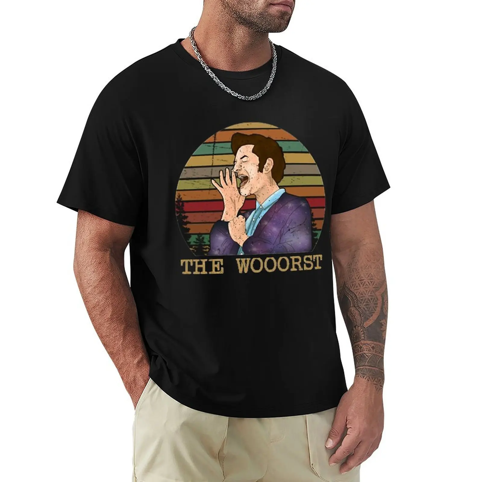 Gifts Idea Parks And Recreation The Worst John Ralphio T-Shirt Holiday Casual Short Sleeve Top