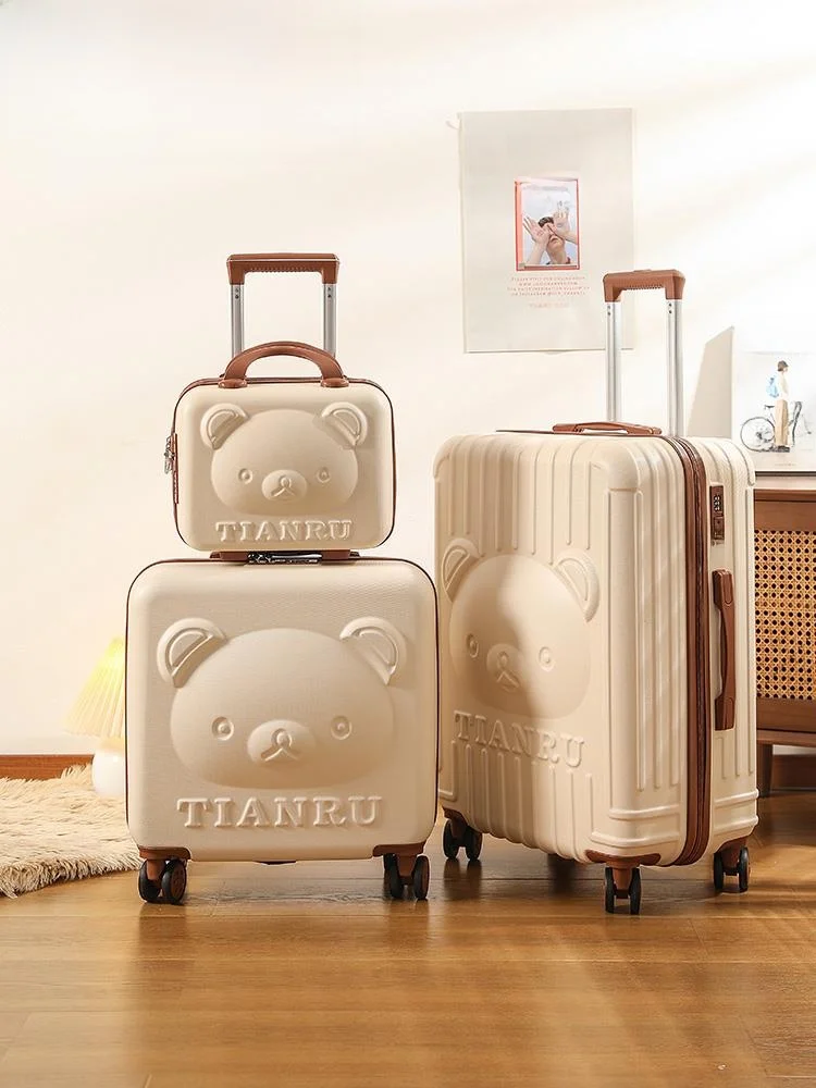 

Children's Lage Cartoon Travel Suitcase Girl 0 Years Old Boy Student Carryon Spinner Wheel ABS PC Material TSA Lo