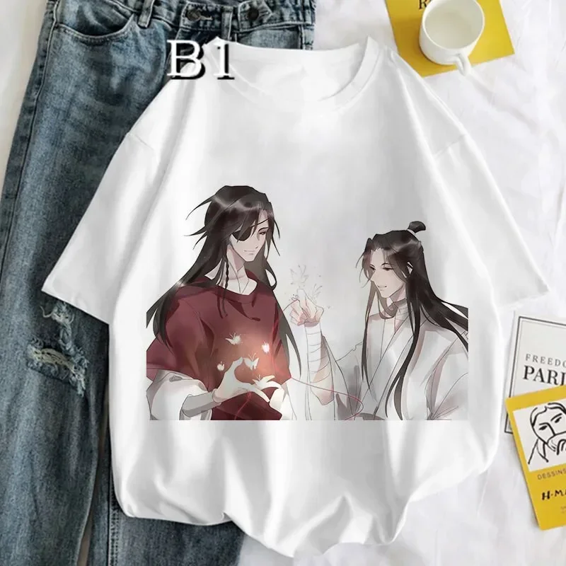 

Aesthetic Cartoon Tian Guan Ci Fu Graphic Print T-shirt Women Harajuku Tops Tshirt Tee 2021 Summer Fashion Y2k Female T Shirt