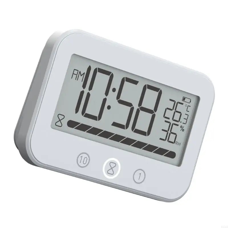 Hygienic Bathroom Time Manager Clock Countdown Temperature Feature Water Tight 0XXB