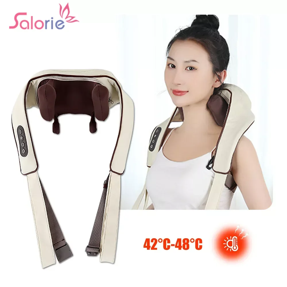 Rechargeable Neck Back Massager Electric Neck And Shoulder Kneading Massage Pillow Trapezius Neck Cervical Back Massage Shawl