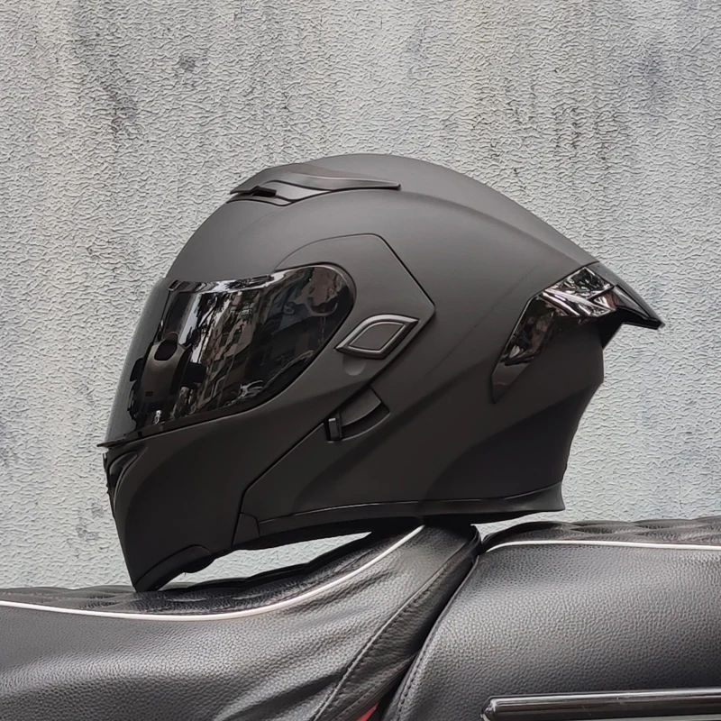 Modular Flip Up Motorcycle Helmet Dot Approved - ORZ Motorcycle helmets Double Visors Modular