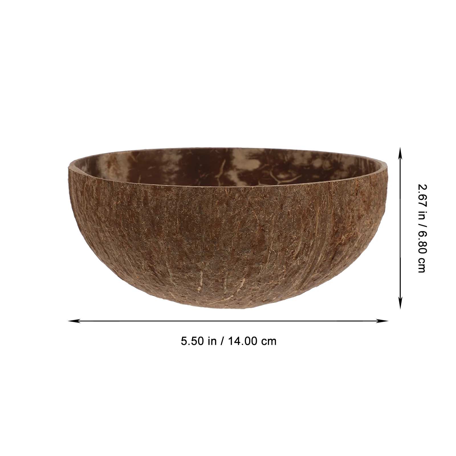 

2pcs Coconut-Shell Bowl Hawaiian Party Dessert Snack Bowl Hotel Kitchen Decorative Salad Food Container Beach Themed Home