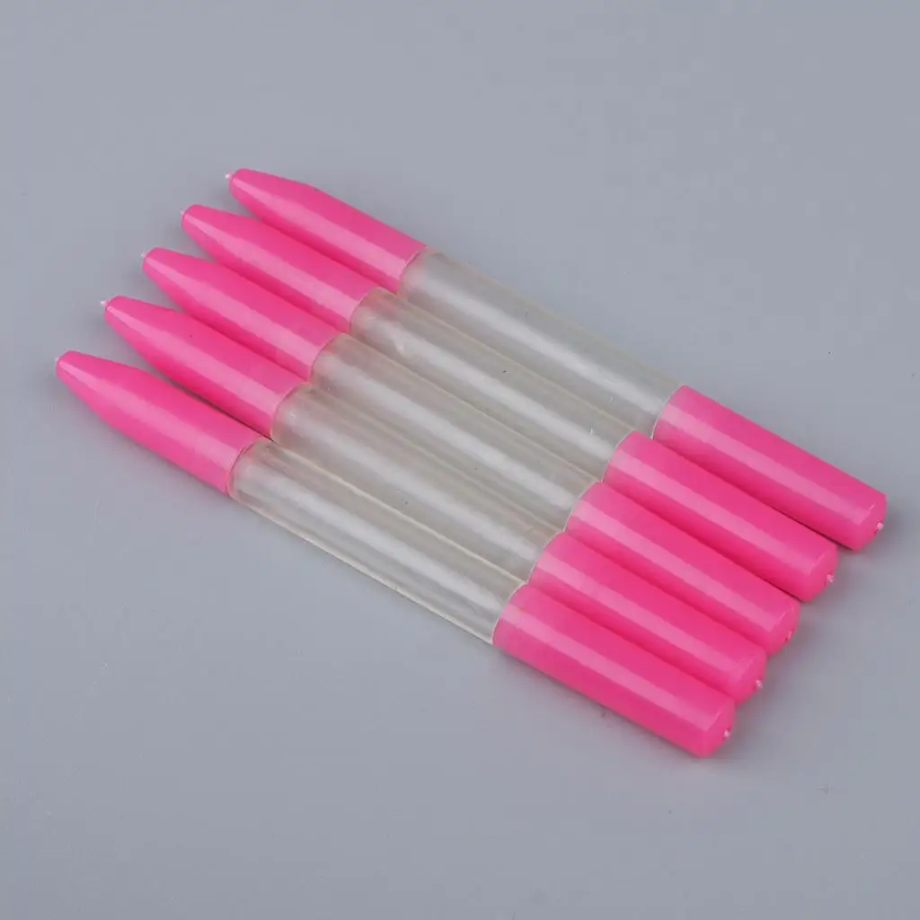 5pcs Precision Pink Oil Pin Pen Needle Lubricator Watch Clock Repair Tool Oiler Pen