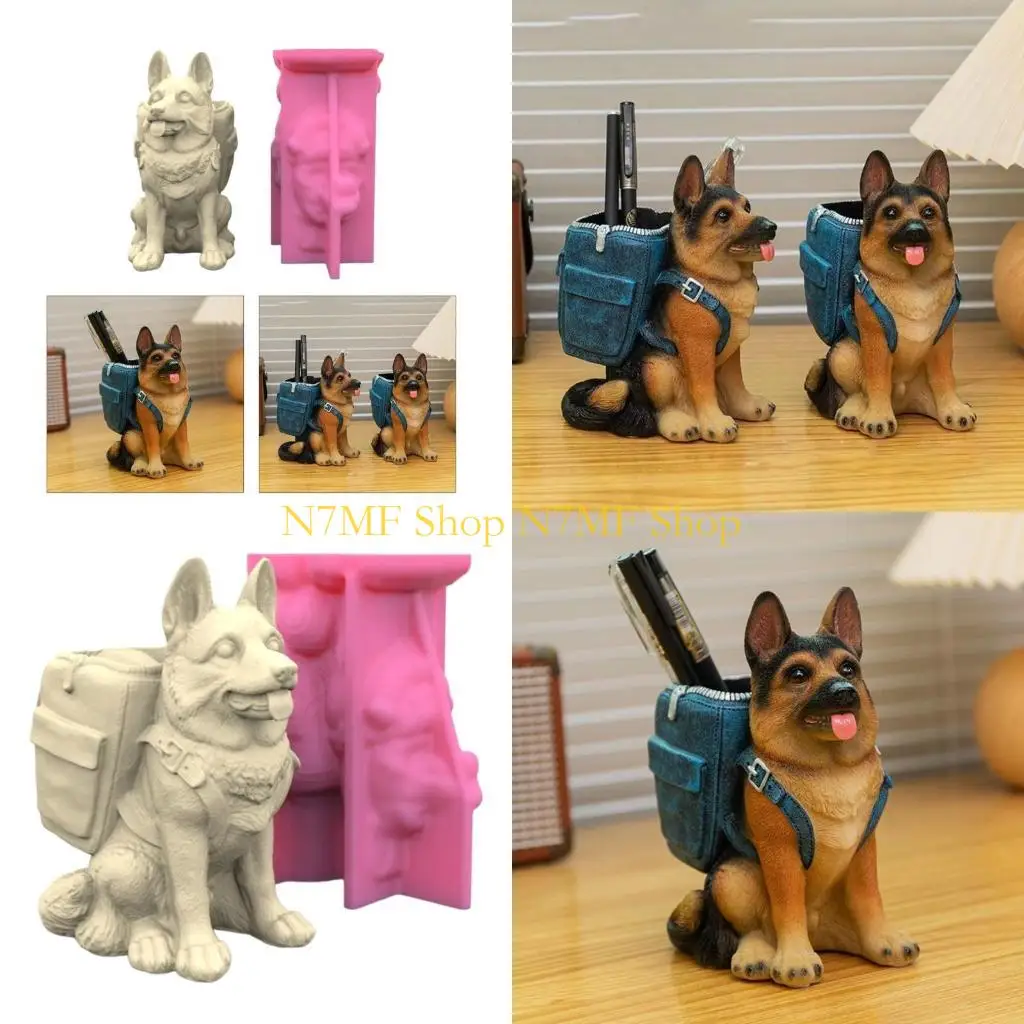 

N7MF уникальные силиконовые формы 3D формы для цветочных горшков в форме колли DIY формы для держателей ручек для DIY сочные и
