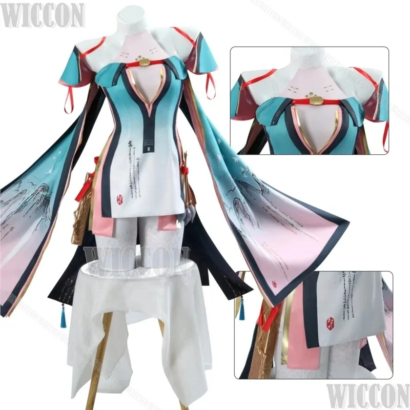 

Zhezhi Game Wuthering Waves Cosplay Costume Long Wig Sexy Women Full Set Dress Glasses Christmas Holloween Roleplay Customized6;