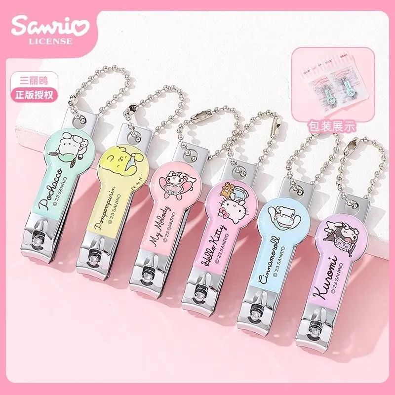 Sanrio animation peripherals Kuromi My melody nail clippers cute cartoon cute small portable Hello Kitty nail clippers wholesale