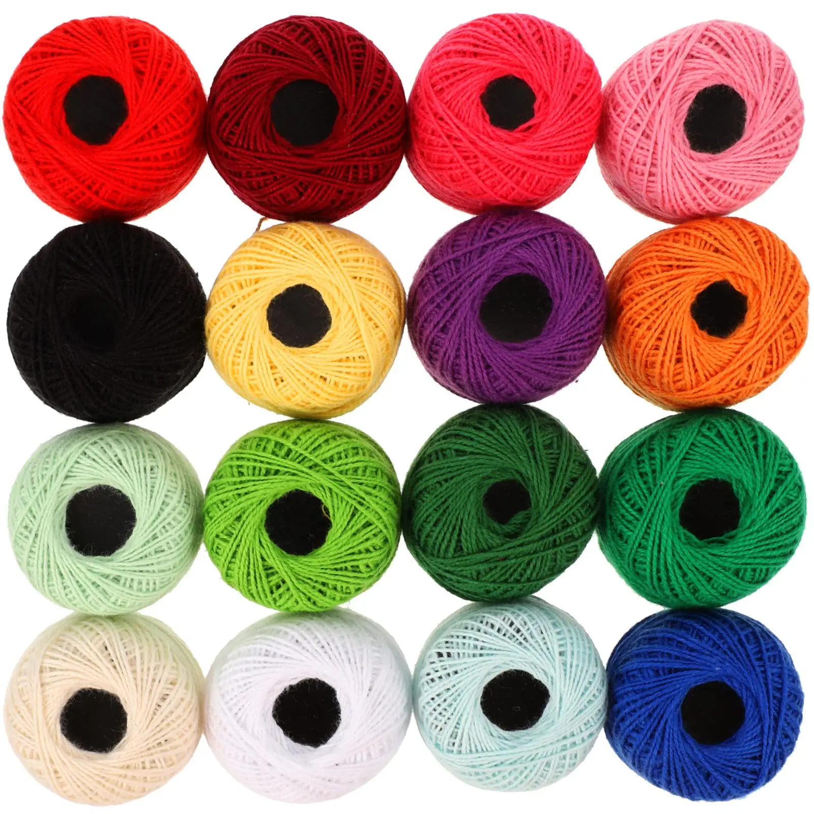 

16 Rolls Embroidery Thread DIY Craft Assorted Colors Floss Skeins Convenient Thick Sewing Material 45 Meters Per Roll