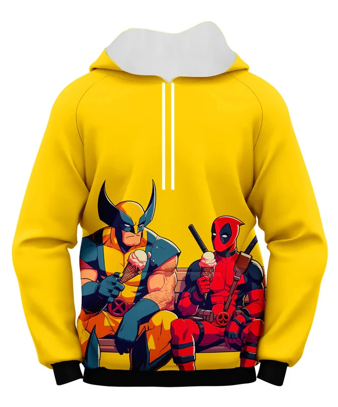 Deadpool Wolverine Boy Girl Hoodies Marvel Men's Hoodies 3D Print Venom Pullover Oversized Men's Hoodies Spiderman Mens Clothing