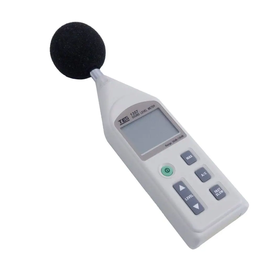 Faixa de frequência do medidor de nível de som digital TES-1357 31,5 Hz a 8 KHz Medidor de ruído de 30 a 130 dB