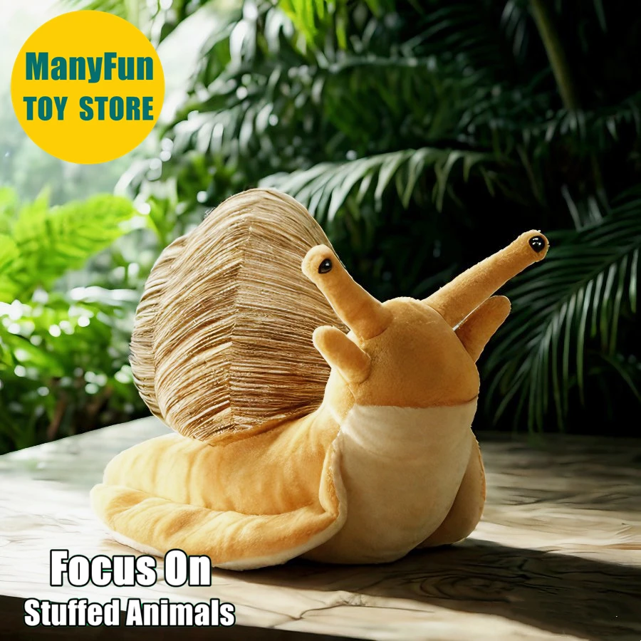 Snail Plush Toy - Realistic Escargot Stuffed Animal, Lifelike Snail Plushie, Slug Simulation Doll Gift
