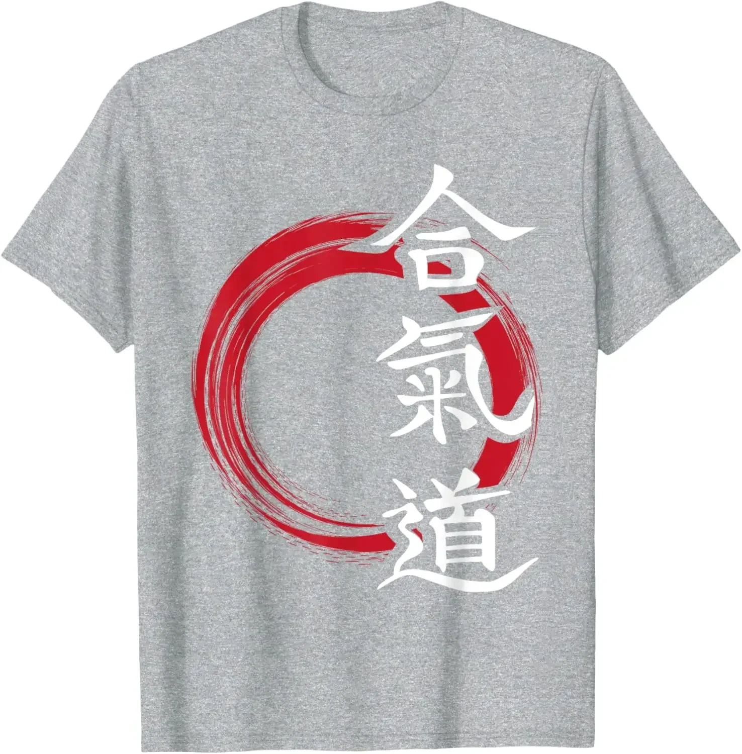 Men Aikido Kanji Japanese Martial Arts MMA Dojo Combat Sports T-Shirt Vintage Classic Fashion Streetwear O-neck Short-sleev Tops