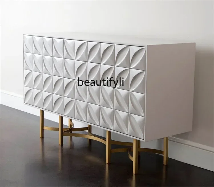 

cqyModern light luxury living room decoration foyer locker solid wood porch chest 3017-XUDT