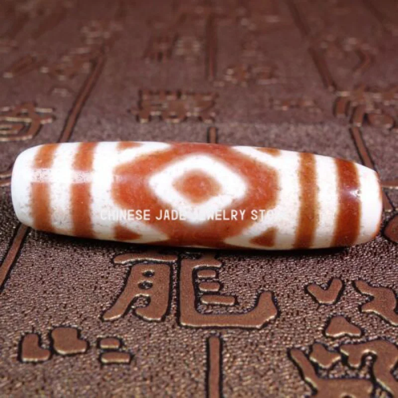 Himalayan Tibetan DZI Beads Old Agate Vajra 3 Eye Totem Amulet Pendant GZI #2124