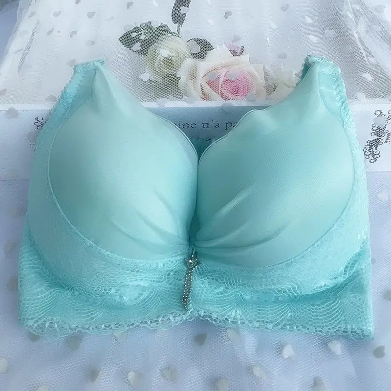 Thickened and extra thick 12CM small chest gathered bra without steel ring, bra with side breasts and sexy underwear