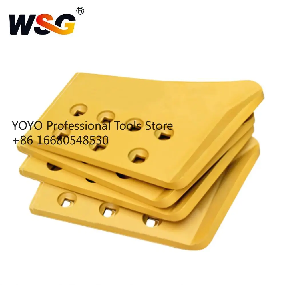 T1sGrader Blades Bucket Cutting Edges 30MnB Steel HRC42-49 5D9553 4T2244 for Heavy Equipment Grader Loader Bulldozer