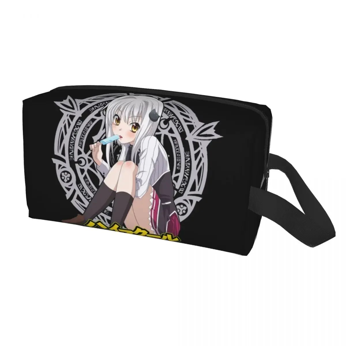 Tojo Koneko Love High School DxD Anime Japanese Name Toiletry Bag Cosmetic Makeup Organizer Lady Beauty Storage Dopp Kit Box